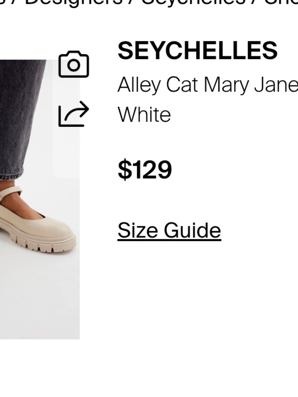 Sz-10 **NWT Seychelles Cream  Chunky Mary Jane